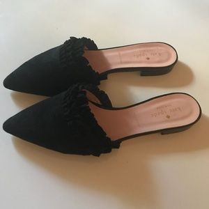 Kate Spade 8.5M Pointe Black Flats Closed Toe